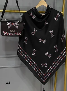 ست کیف و روسری پاپیون رز
